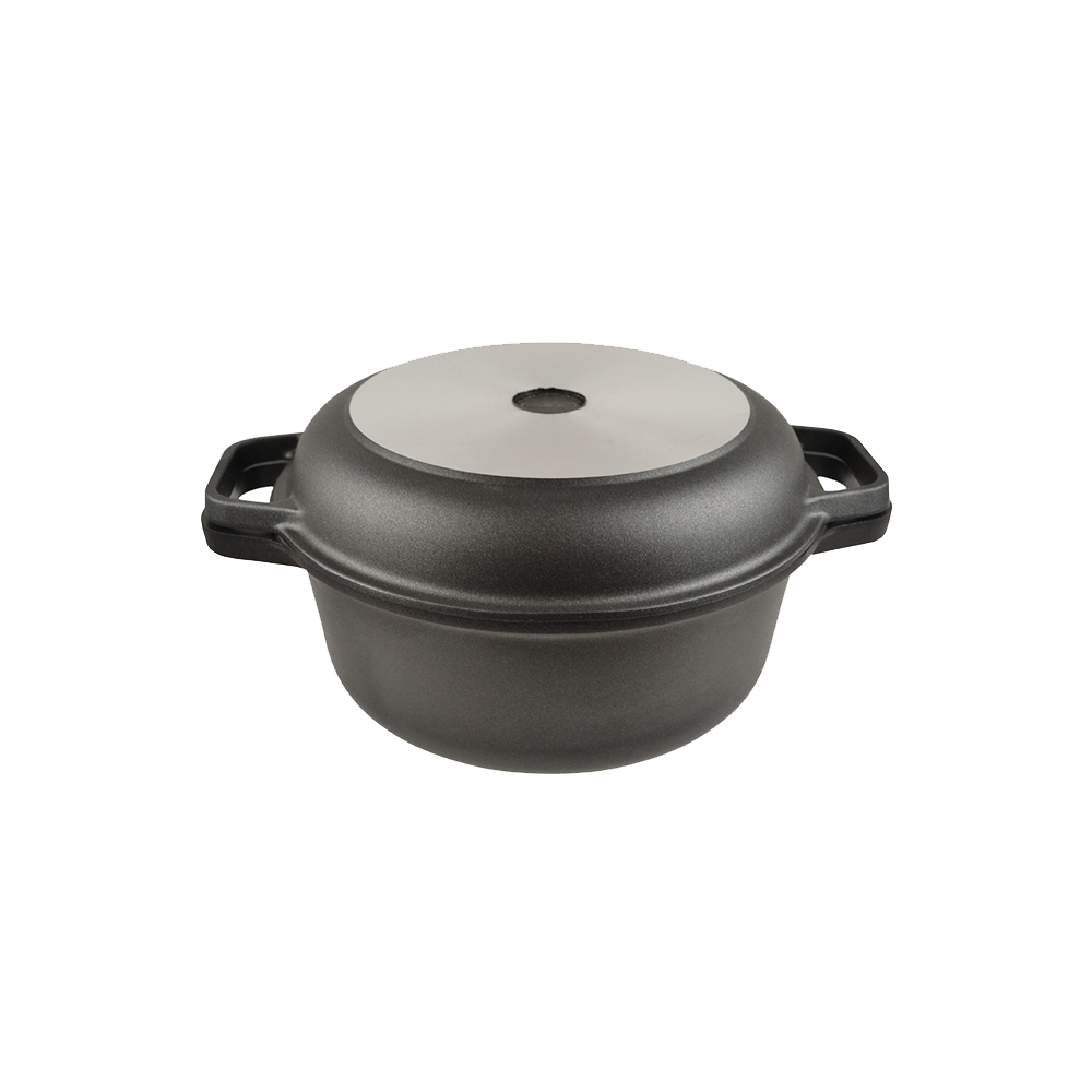 AGA Ronde braadpan van gegoten aluminium van 20 cm met koekenpandeksel (W3129)