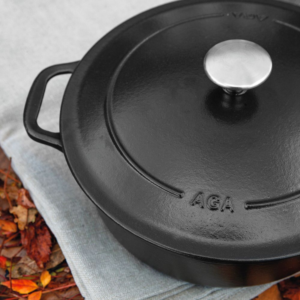 AGA Mat Zwart gietijzeren braadpan van 16 cm (w3950)