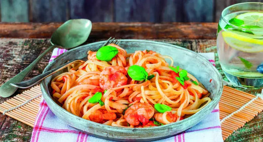 AGA recept: Pittige Garnalen Linguine