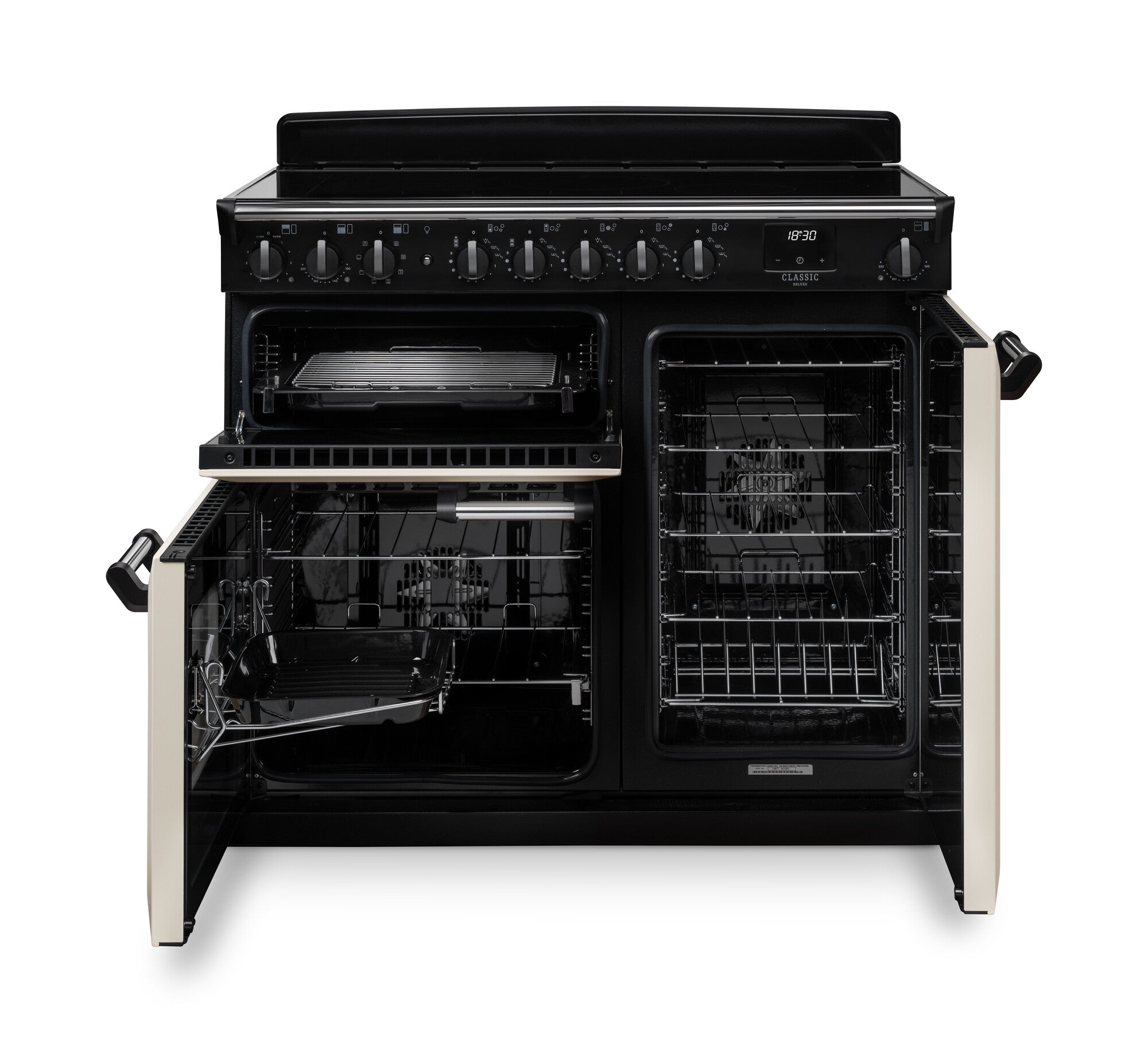 Falcon Classic Deluxe 100 Inductie Fornuis Gloss Black Chrome