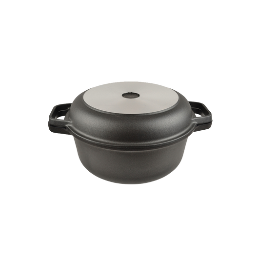 AGA Ronde braadpan van gegoten aluminium van 20 cm met koekenpandeksel (W3129)