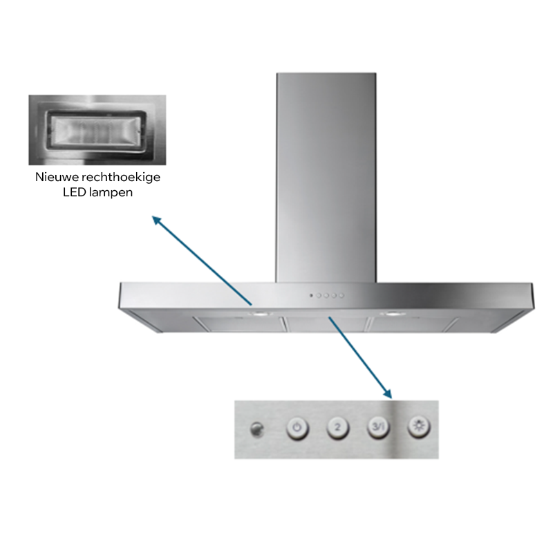 Falcon afzuigkap Flat 100