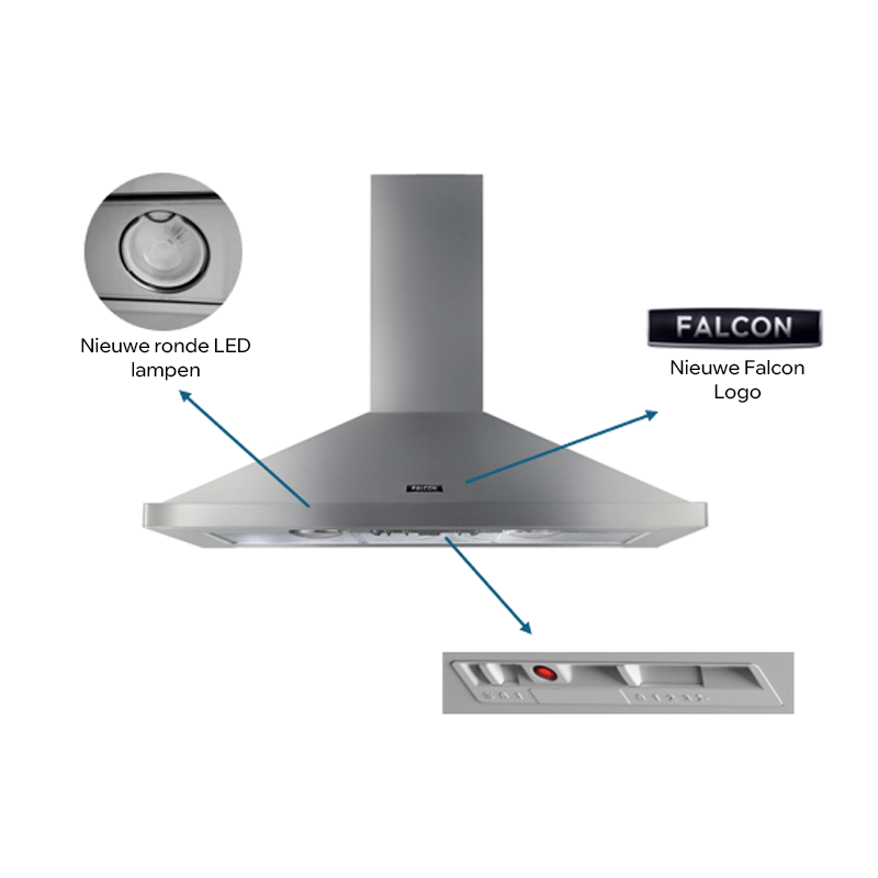 Falcon afzuigkap 100 zonder rail